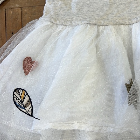 Catimini sparkle tulle patch sweatshirt dress - Picture 3 of 7